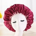 thumbnail image 4 of Travelwant Satin Bonnet Sleep Cap Double Layer Reversible Adjustable Bonnet Cap for Night Sleeping Satin Sleep Cap, 4 of 7