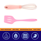 thumbnail image 3 of 2 utensilios de cocina de silicona, utensilios de cocina antiadherentes y resistentes al calor, útiles utensilios de cocina, 3 of 5