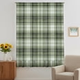 thumbnail image 2 of Sage Green Buffalo Plaid Sheer Curtains 84 Inches Long, Farmhouse Modern Striped Light Filering Curtains, Breathable Simi Curtain Privacy Drapes for Living Room Bedroom Lightweight Window Treatment, 2 of 8