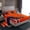 Deepblue Orange, variant on jejeloiu American Rugby Ball Bed Sheets,Orange Cyan King Sheets For Boys Kids 4pcs