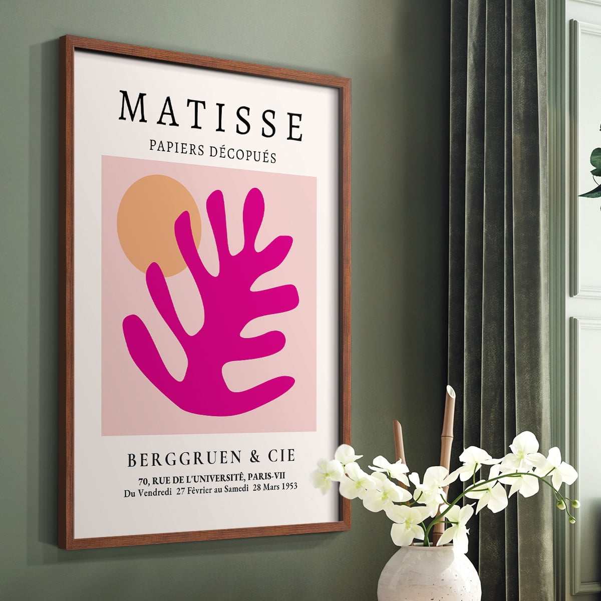 Matisse CLIV Framed Print in Brown Solid Wood 8 x 10 Framed Print