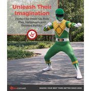 Morphsuits Adult Green Power Ranger Morphsuit Mens Superhero Fancy Dress Costume Halloween Green L
