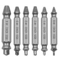 thumbnail image 1 of 6pcs Screw Extractors Double-end High-speed Steel Extractor Drill Bit Waterproof Portable Screw Removers, 1 of 8
