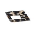 thumbnail image 3 of 20 pc Transparent Acrylic Pendants Rhombus with Leopard Print Pattern White 46.5x46.5x2mm Hole: 1.6mm, 3 of 3