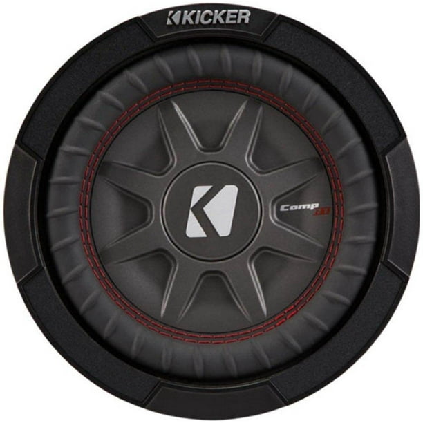 Kicker 8 Inch Dual 600 Watt CompRT 2 Ohm Shallow Slim Car Subwoofer