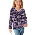 thumbnail image 6 of Ugoldhm Girls Camo Shirts V Neck Tunic Printed Tops Fall Going Out Outdoor Workout Tees, 6 of 8