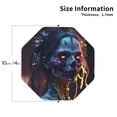 thumbnail image 2 of Leather Coasters with Heat-resistant for Drinks, Skull Witch -标题2 Octagon, 2 of 5