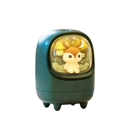 

Enhanced Cartoon-inspired Portable Mini Wireless Air Humidifier with USB Rechargeable Aromatherapy Mist Maker Diffuser Romantic Warm Lamp 350ml Capacity and Added Charm