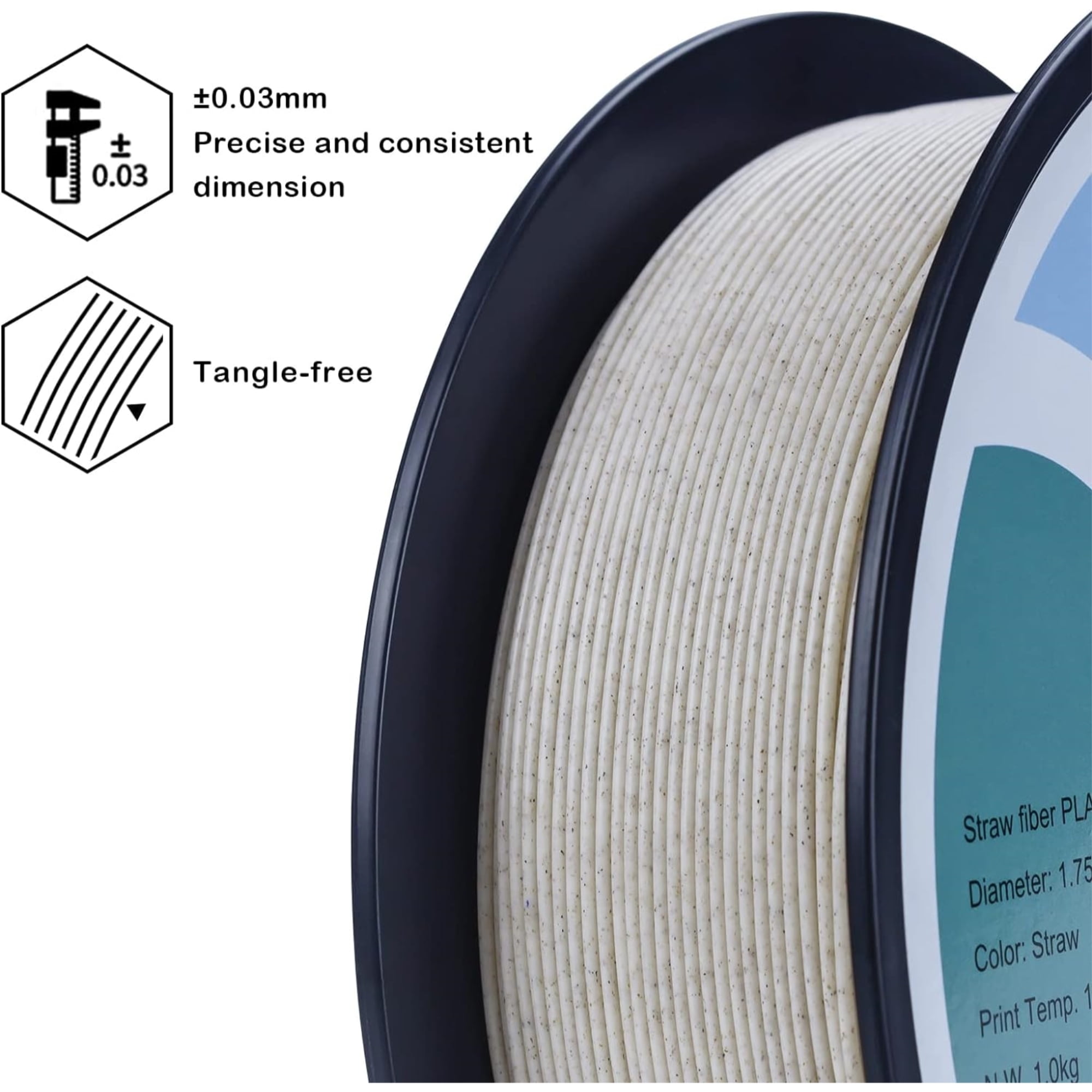 Ziro ''''Stone'''' Series Marble PLA Filament, 1.75mm, 1kg Spool, Dimensional Accuracy +/- 0.03mm