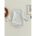 thumbnail image 4 of Inevnen Baby Girl Boy Sweatshirt Oversized Pumpkin Romper Long Sleeve Pullover Top Fall Winter Clothes, 4 of 7