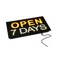 thumbnail image 1 of FixtureDisplays Panneau Lumineux LED avec Message "OPEN 7 DAYS", Rouge & Jaune 16677, 1 of 6