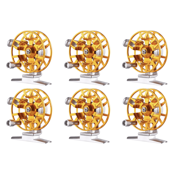 Carrete Pesca Totalmente Metal Ligero en Hielo Accesorios (dorado)