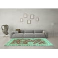 thumbnail image 3 of Ahgly Company Indoor Rectangle Oriental Light Blue Modern Area Rugs, 2' x 5', 3 of 4