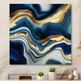 thumbnail image 2 of Designart Vibrant Blue And Gold Agate II Canvas Wall Art, 2 of 5