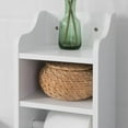 thumbnail image 4 of Haotian  FRG177-W, Free Standing Bathroom Toilet Paper Roll Holder Storage Cabinet - White - White, 4 of 8