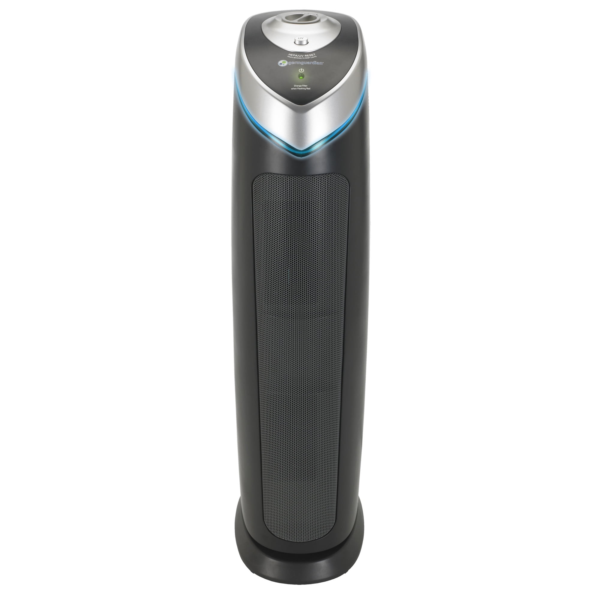 GermGuardian 915 Sq. ft. HEPA Pure Tower Air Purifier with UV-C, Gray, AC5000E