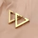 thumbnail image 5 of Pendientes de acero inoxidable de estilo coreano con personalidad geométrica para hombres y mujeres, pendientes de moda, pendientes simples, pendientes triangulares de acero de titanio, 5 of 6