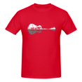 thumbnail image 3 of Camiseta de manga corta 100 % algodón para hombre con diseño de guitarra natural, 3 of 5