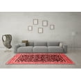 thumbnail image 3 of Ahgly Company Indoor Round Oriental Red Industrial Area Rugs, 3' Round, 3 of 4
