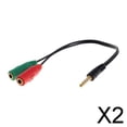 thumbnail image 1 of Cable Adaptador de Auriculares CUTICAT 2x3.5mm macho a hembra 2 piezas, 1 of 8