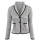 Yuyuzo Cropped Suit Jacket for Women Long Sleeve Lapel Neck Open Front ...