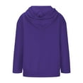 thumbnail image 5 of JUSLIO Girls Sweatshirts Fall/Winter Solid Color Hooded Sweatshirt Athletic Fall/Winter Long Sleeve Tops Sweatshirts Purple(4 Years）, 5 of 8
