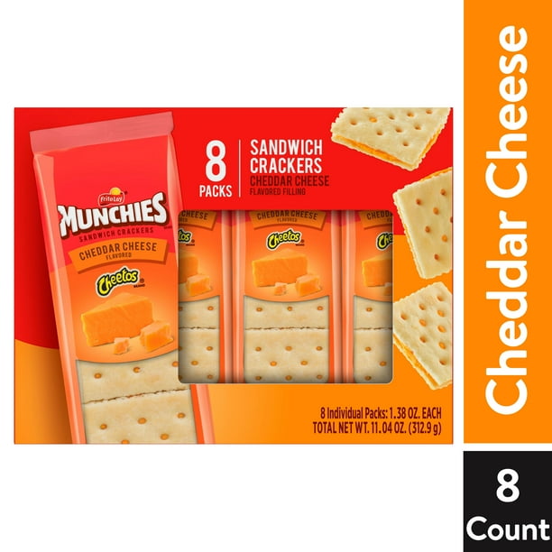 Munchies Cheetos Cheddar Cheese Sandwich Crackers, 1.38 oz, 8 Count