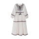 thumbnail image 1 of Vestido bordado para mujer, estilo vintage, bohemio, elegante, para citas de verano. SG, 1 of 9