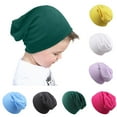 thumbnail image 4 of Meresysid Kids Fashion Hip Hop Winter Hat Warm Comfortable Head Cap Solid Color For Girls Boys White, 4 of 4