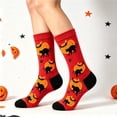 thumbnail image 3 of Women's Halloween Socks, Print Crew Socks, Breathable Soft Halloween Socks, Funny Spooky Novelty Socks, Halloween Gift for Women | TruHer, Free Size, 3 of 6