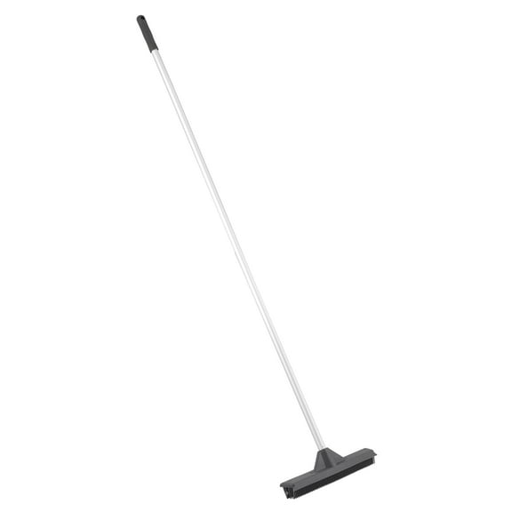 Silicone Pet Hair Broom, Carpet Cleaner, Salon Broom, with Built-in Window Washer Squeegee and 55" Metal Handle