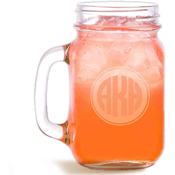 customized monogram mason jar holds 15 oz walmart com