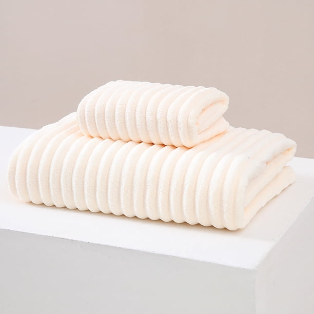 Nvzi toalla de mano para baño, de algodón suave y supersuave, muy absorbente, ideal para ducha, piscina, spa, gimnasio o uso diario. Medidas: 27,56 x 55,12 pulgadas (blanca).