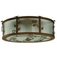 thumbnail image 4 of Meyda Tiffany 131220 Oak Leaf And Acorn 4 Light 30" Wide Flush Mount Drum Ceiling Fixture, 4 of 5