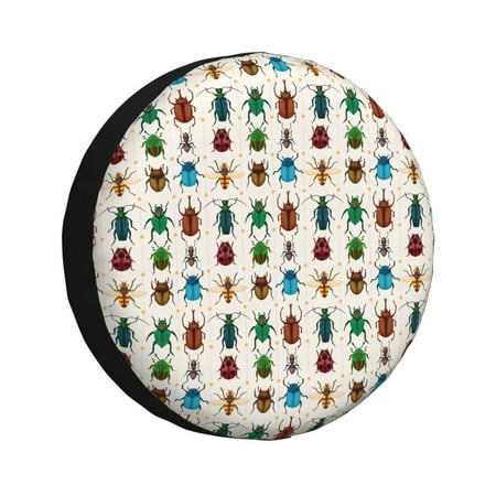 Gaeub Cartoon Insects 14-17in Tire Cover Spare Tire Cover for Camper Caravan Trailer Car Truck SUV Jeep-15 inch