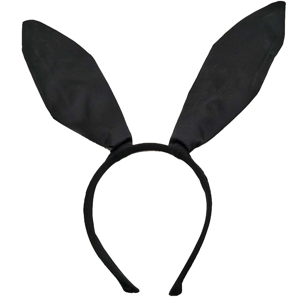 black rabbit ears headband
