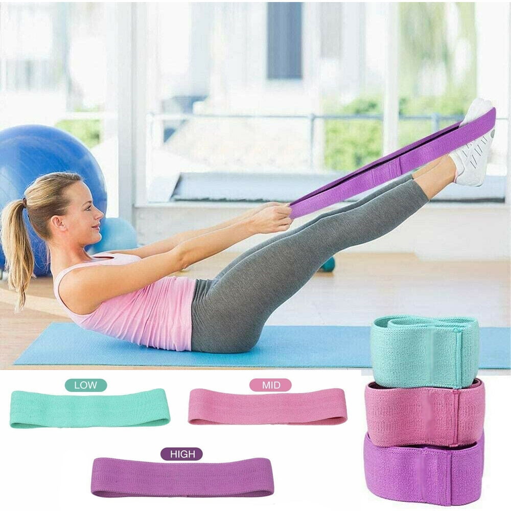 Fabric Resistance Bands, Exercise Bands Workout Bands for Stretching Pilates and Home Fitness, 3