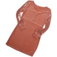 thumbnail image 2 of EeaseMX Vestido sexy ajustado para mujer, para fiesta, discoteca, con escote en V y borlas, manga larga, para cóctel o club nocturno - Talla L (Dorado), 2 of 8