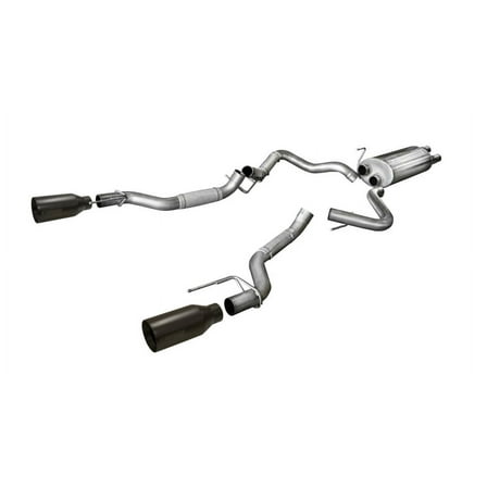 Corsa 2017 Ford F-150 Raptor 3.5L Sport Cat-Back Dual Rear Exit w/ 5in Matte Black Tip