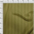 thumbnail image 3 of oneOone Cotton Poplin Dark Olive Green Fabric Stripe Vertical Wavy Stripes Diy Clothing Quilting Fabric Print Fabric By Yard 42 Inch Wide, 3 of 4
