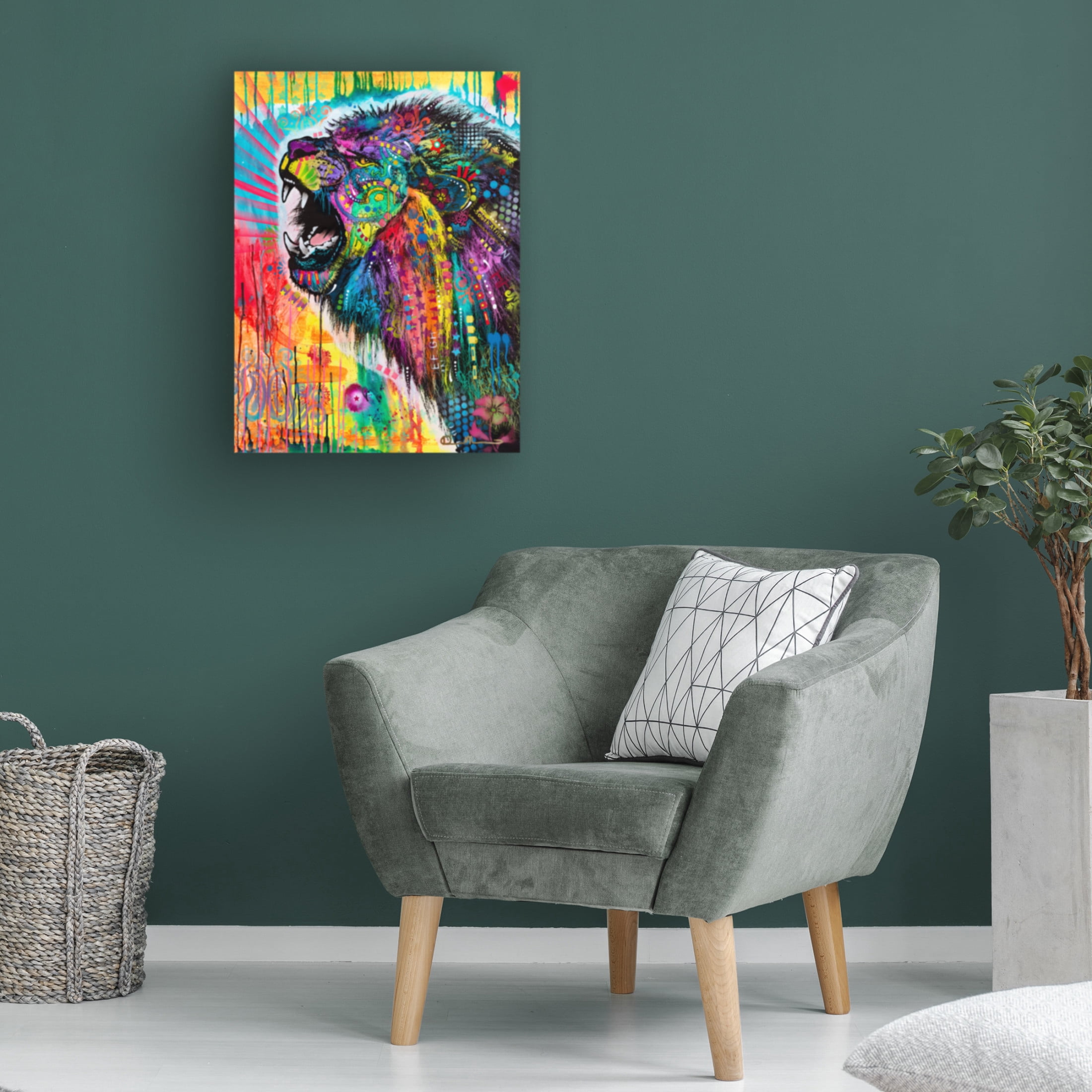 Canvas Wall Art - Dean Russo 'South African Lion' Wall Art for Living Room, Bedroom, or Office Décor by Trademark Fine Art - 35 x 47 Inches