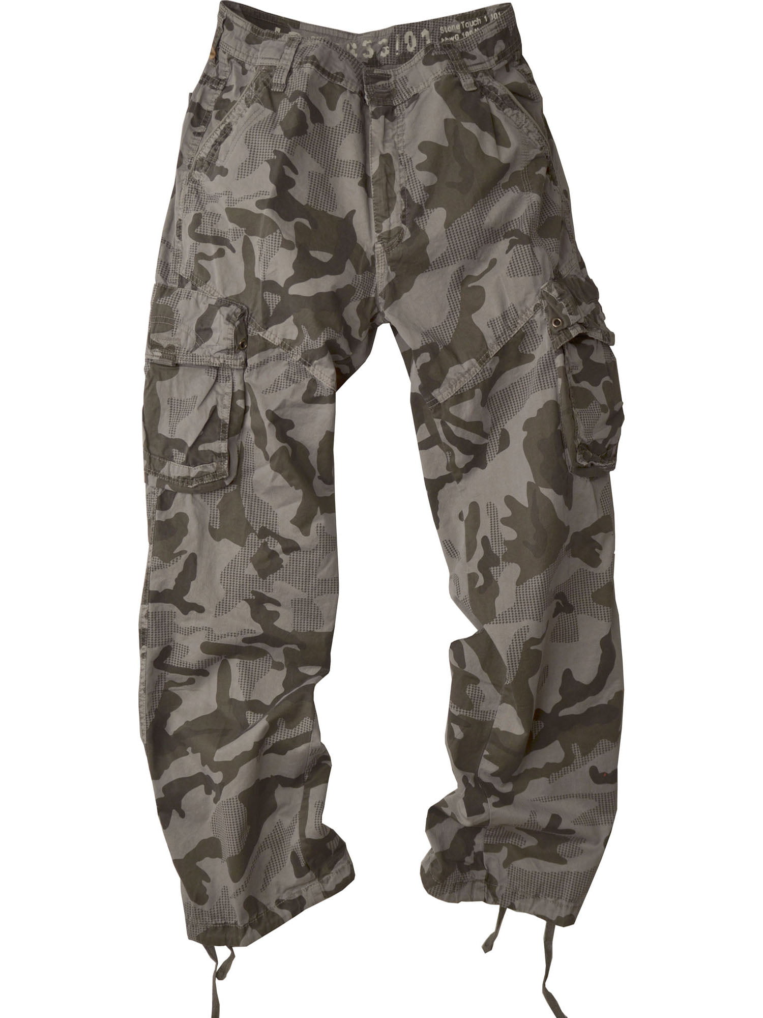 StoneTouch Men's Military-Style Cargo Camo Grey Color Pants 28C1-42x32 ...