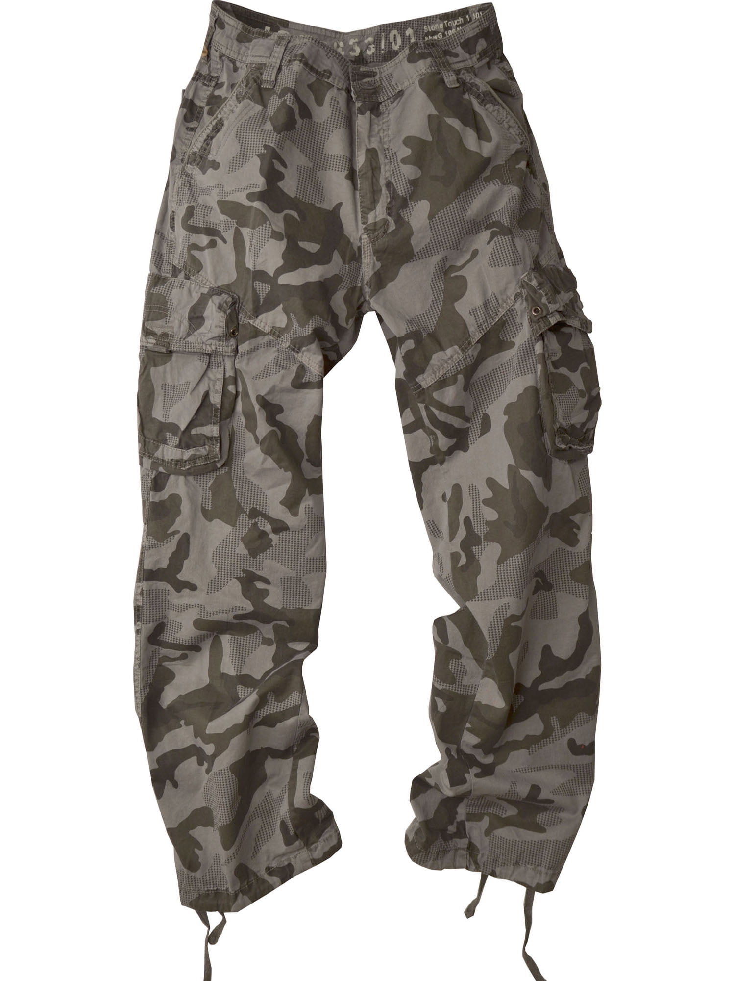 Men's MilitaryStyle Cargo Camo Grey Color Pants 28C132x34