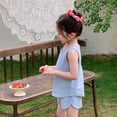 thumbnail image 3 of Hiijoy Toddler Boys Summer Outfits Breathable Cotton Solid Tank Top Shorts Set, Sizes 2-9, 3 of 3