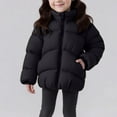 thumbnail image 2 of Hrsba Toddler Warm Jacket Kids Solid Color Long Sleeved Hooded Thickened Warm Casual Outerwear for 1 to 8 Years Old Toddlers, 2 of 5