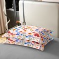 thumbnail image 4 of Erosebridal Daisy Flower 100% Cotton Comforter Cover Queen, Groovy Floral Bedding Queen Size, Rustic Plant Reversible Bed Cover, Ultra Soft Room Decoration, 3 Pieces（No Comforter）, 4 of 8