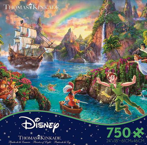 E19 Disney Thomas Kinkade 500pc Puzzle Tangled Sleeping Beauty Peter Pan Mickey for sale online 