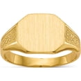 thumbnail image 1 of 14K Yellow Gold 9.0X11.0mm Closed Back Signet Ring (Size 6) Made In United States rs344, 1 of 5