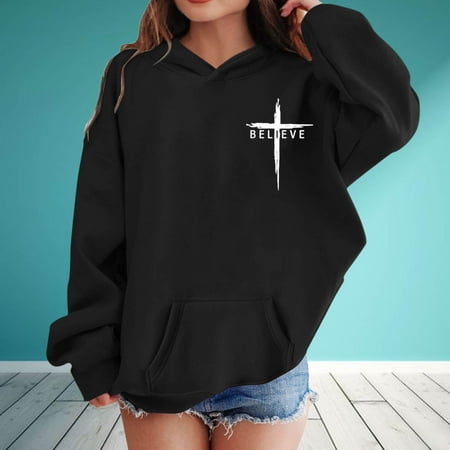 Wangmeiwg Girls Hoodies & Sweatshirts Winter Warm Pullover With Hood And Pockets For Outdoor Activities Age 4 14 Years 4-14 6-7 Years Black