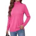 thumbnail image 2 of MOSHU Turtleneck Sweaters for Women Long Sleeve Casual Tops Knit Womens Pullover Sweaters Winter Clothes, 2 of 10